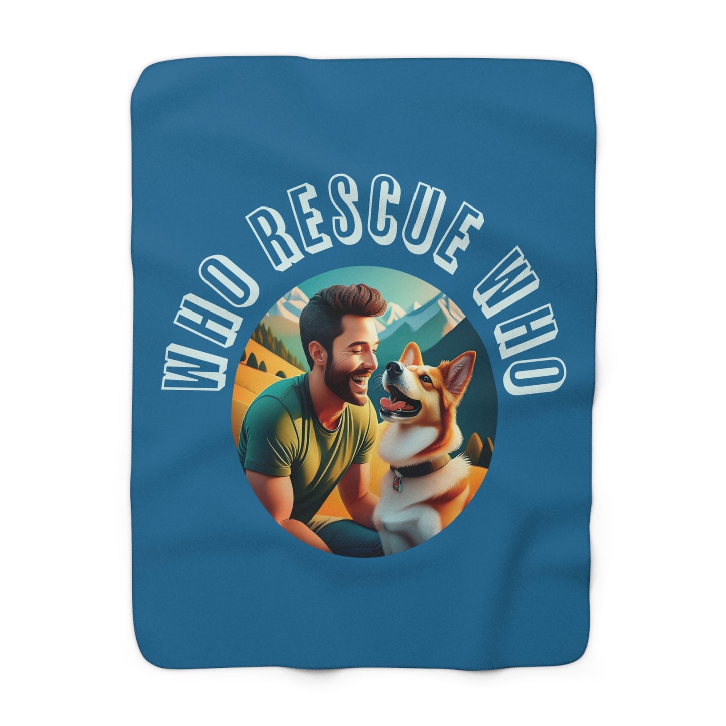 Who rescue who (hombre) - Sherpa Fleece Blanket