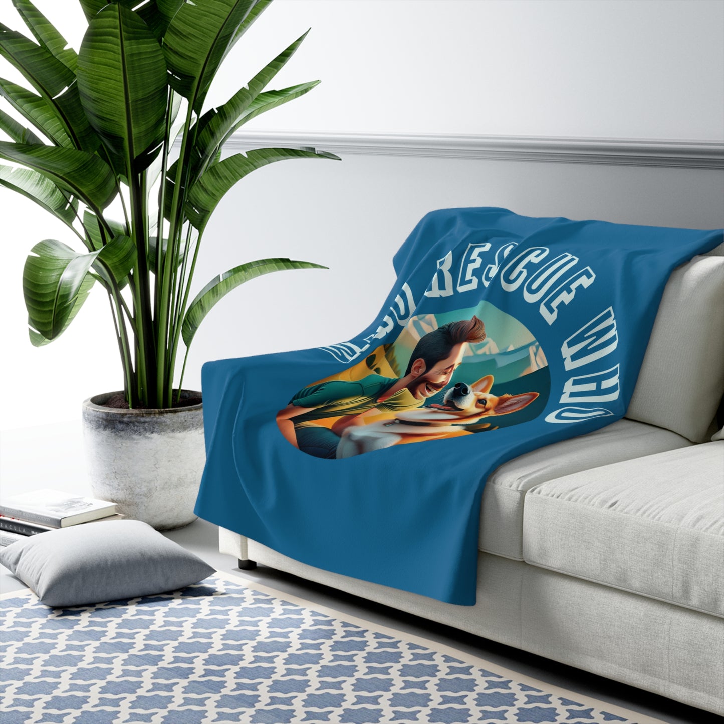 Who rescue who (hombre) - Sherpa Fleece Blanket