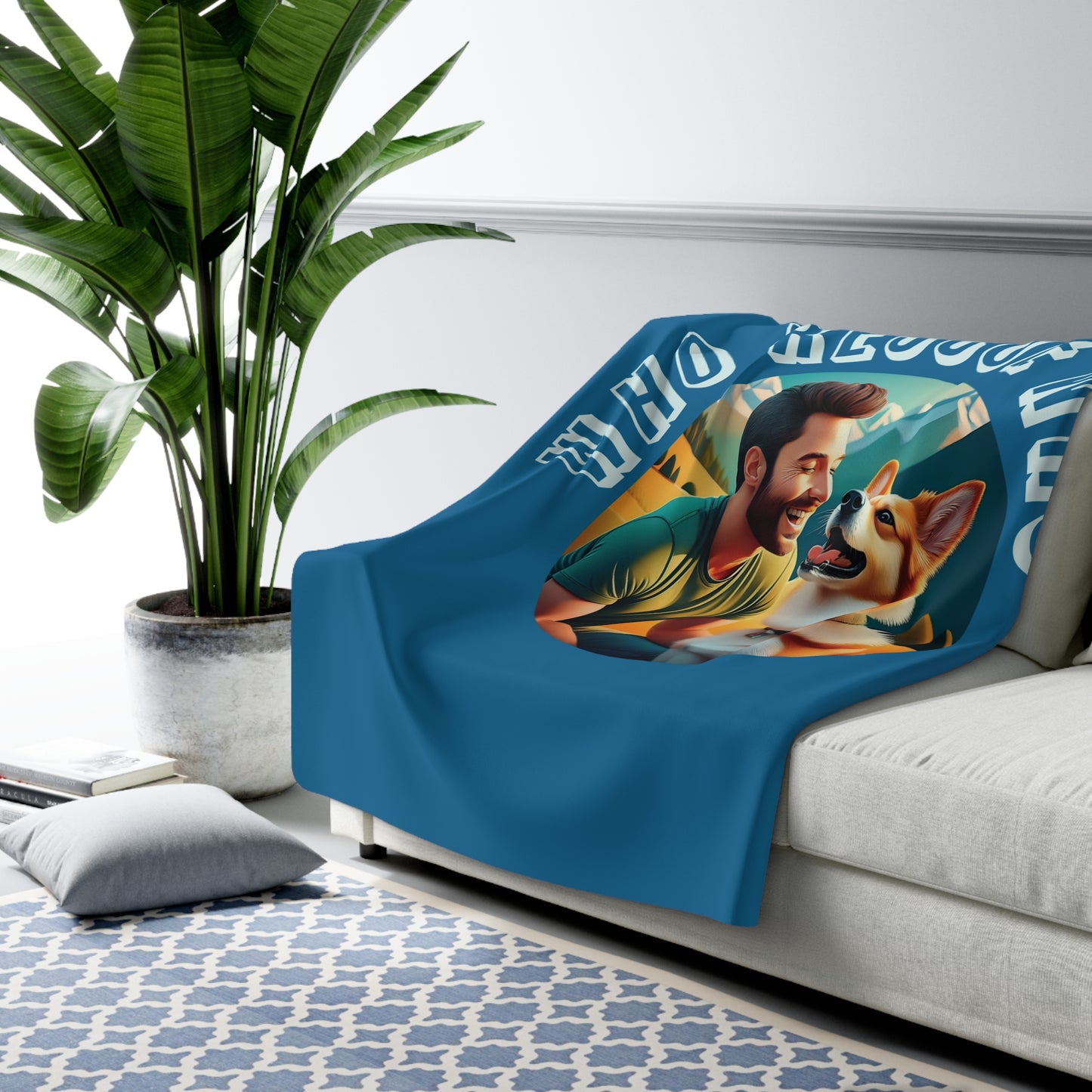 Who rescue who (hombre) - Sherpa Fleece Blanket