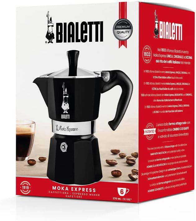 Bialetti Moka Express Black - 6 cups -