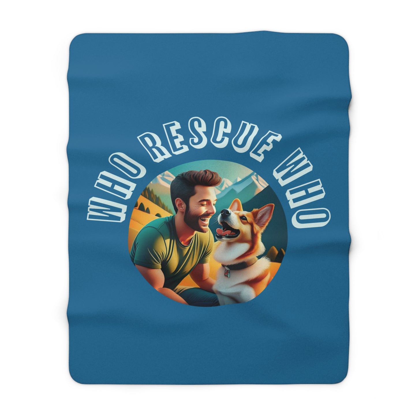 Who rescue who (hombre) - Sherpa Fleece Blanket