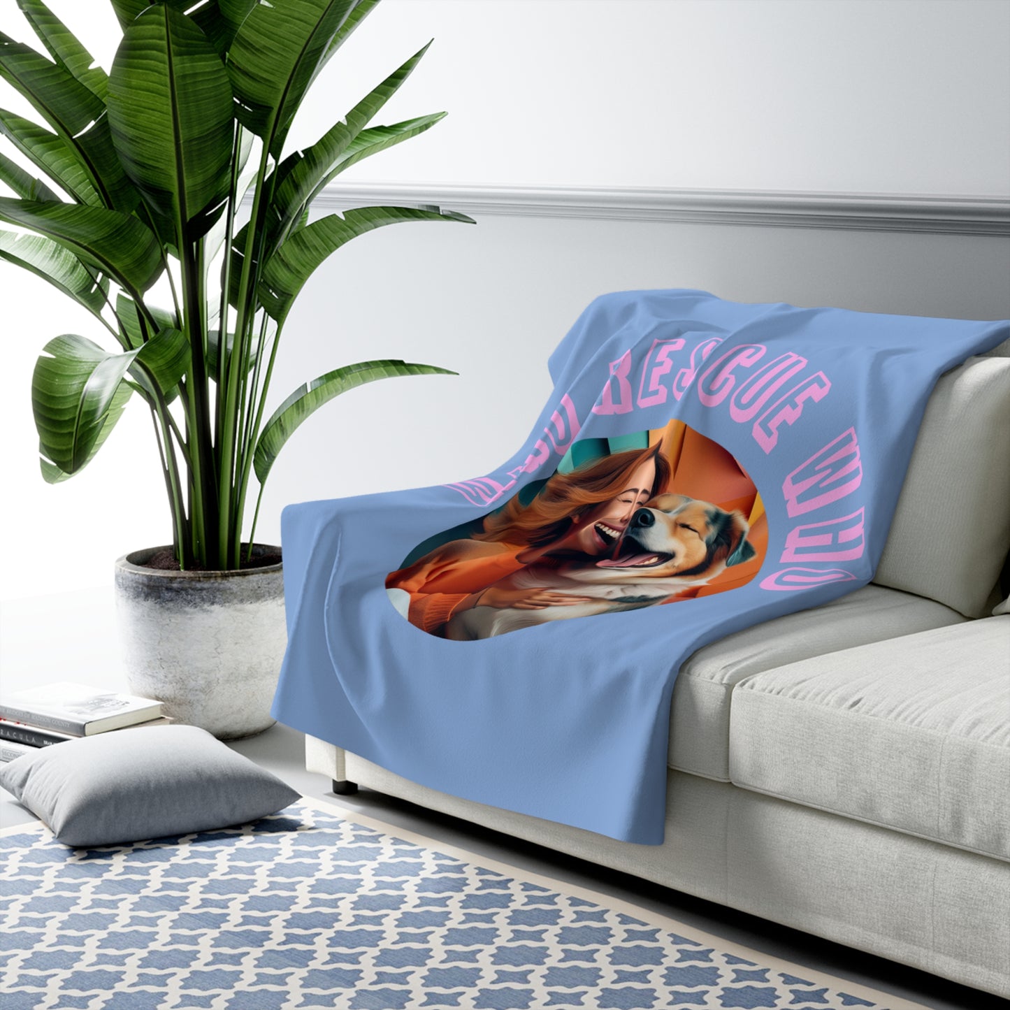 Who rescue who (mujer) - Sherpa Fleece Blanket