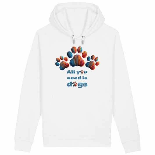 Unisex side pocket hoodie: Todo lo que necesitas son perros - front_white