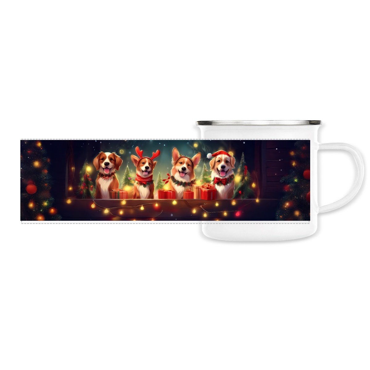 Christmas Enamel Cup